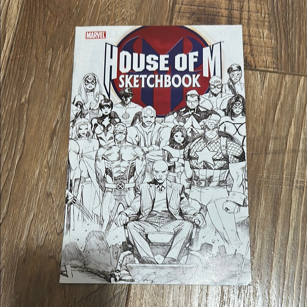 Marvel House of M Sketchbook with Red and Blue Cover